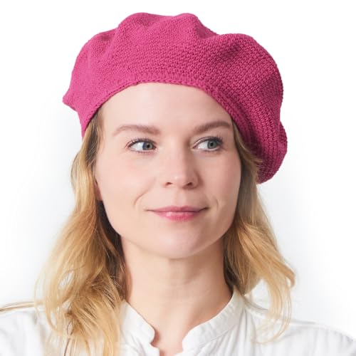CHARM Knit Tam Hats for Women & Men - color: Pink
