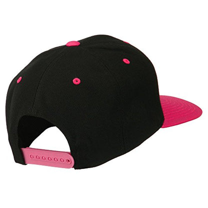 e4Hats.com LA Embroidered Snapback Cap - color: Black Pink