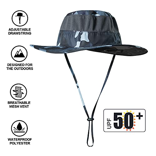 Fishing Hat,Sun Cap with UPF 50+ Sun Protection and Neck Flap,for Man and Women - color: Camouflage Khaki