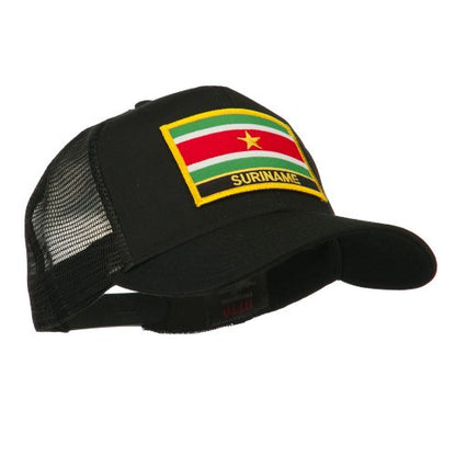 e4Hats.com South America Flag Letter Patched Mesh Cap - color: Suriname