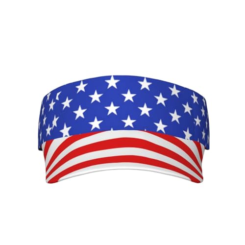 Cute Flag Visors Sun Protection Hats for Men Women Fashion Outdoor Sun Visor Hats Adjustable Summer Hat - color: American Flag 24