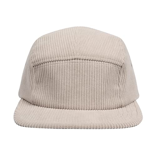 5 Panel Camper Hat | Multi-Color Unique Designs | Caps for Men & Women | Large or X-Large - color: Gray Corduroy, size: 7 1/4-7 3/8