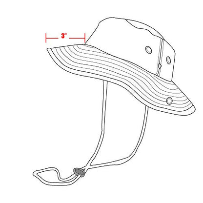 Bucket Hats with String Wide Brim Hiking Fishing UV Sun Protection Safari Unisex Boonie - color: Green, size: Small-Medium