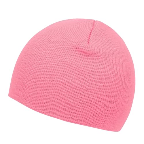 TOP HEADWEAR Cuffless Beanie for Men Women, Unisex Short Beanies Skull Cap - color: Light Pink