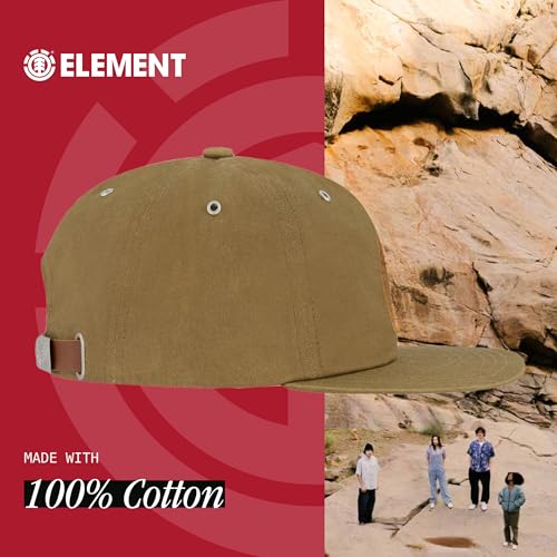Element Unisex Adult Element Camper Hat, Adult Strapback with Slight Curved Brim - color: Khaki