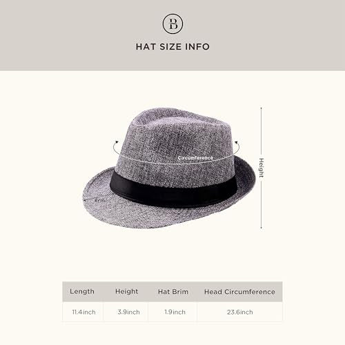 BABEYOND 1920s Mens Gatsby Gangster Accessories Set Panama Hat Suspender Bow Tie - color: Gray Set