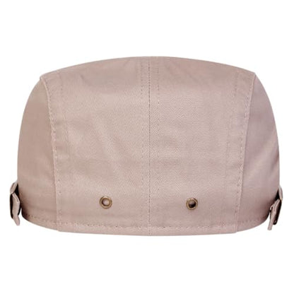 Classic Flat Cap for Men, Adjustable Cotton Newsboy Cap - color: Grey 1