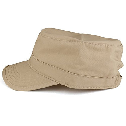 Ripstop Tear Resistant Military BDU Cotton Adjustable Cadet Style Army Cap - color: Stone