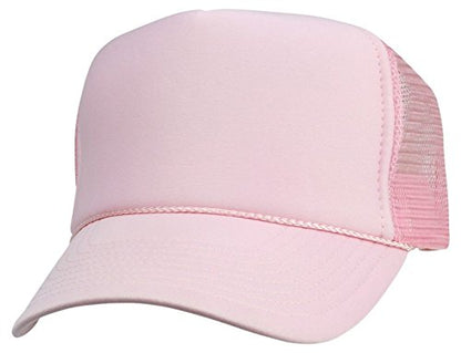 2 Packs Baseball Caps Blank Trucker Hats Summer Mesh Cap (2 FOR Price of 1) - color: Pink