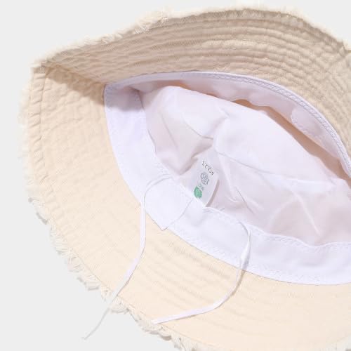 Quanhaigou Frayed Unisex Sun Hats, Fashion Beach Bucket Hat for Men Women,Summer Outdoor Boy's Girls Boonie Cap - color: Patchwork Black