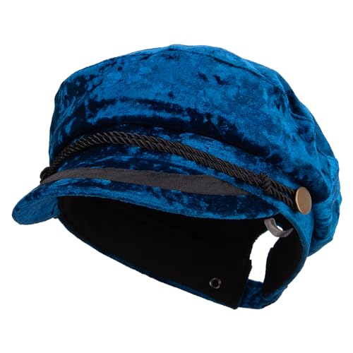 Jeanne Simmons Women's Crushed Velvet Sailor Hat - color: Royal Blue