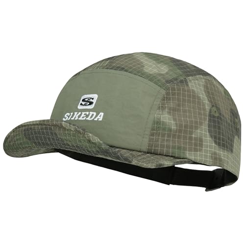 CLAPE Short Brim Cap for Men, Camouflage Quick Dry 5 Panel Running Hat - color: Bssd2577-green