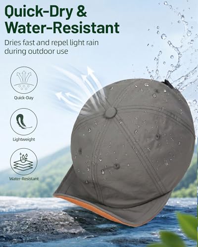 CLAPE Color-Block Short Brim Cap, Quick Dry Lightweight Outdoor Hat - color: Bs26sb08-khaki&wine