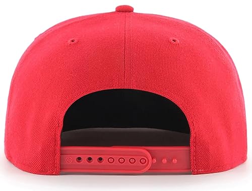 47 MLB Sure Shot Captain Hat Adjustable Structured 6-Panel Snapback Hat Cap, Adult One Size Fits All - color: Los Angeles Angels