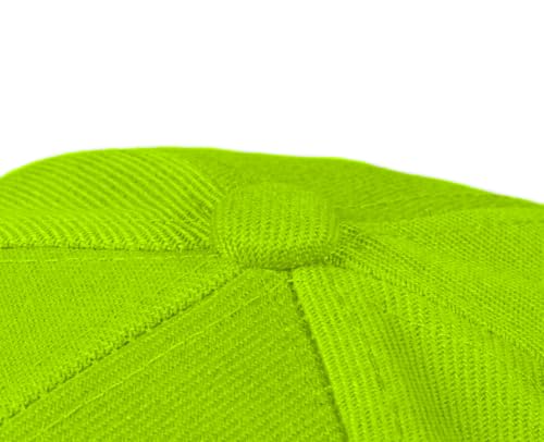 TK Flex Blank Hats, Adjustable Plain Hats, Casual Women's and Men's Hats, Baseball Caps for Patches and Embroidery, 12 Pack - color: Neon Green
