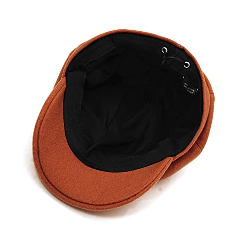 Newsboy Caps for Women Classic Beret Hats Autumn Winter Cap - color: Caramel