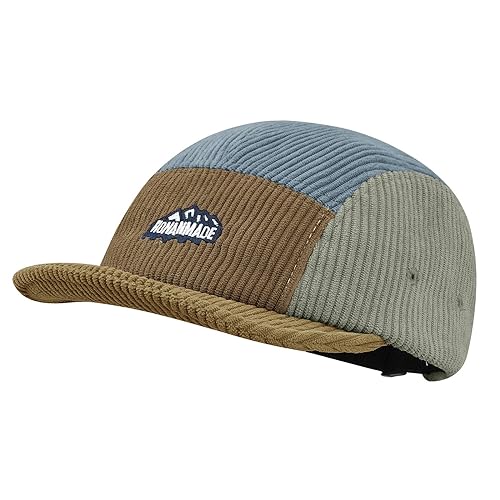 Croogo Short Brim Hat Vintage Corduroy 5 Panel Hat for Men Hip Hop Style - color: Dotb2-brown, size: One Size