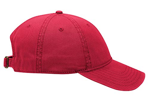 OTTO 6 Panel Low Profile Garment Washed Superior Cotton Twill - color: Red