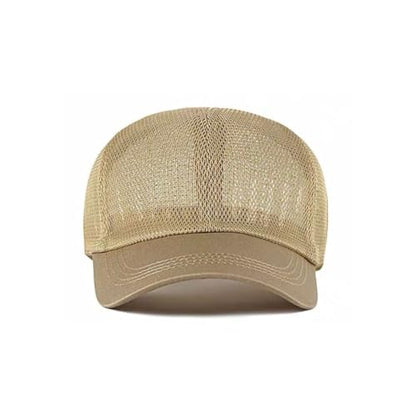FASHIXD Mesh Baseball Cap for Men Women Summer Breathable Trucker Hats Adjustable Outdoor Sports Running Hats - color: Khaki