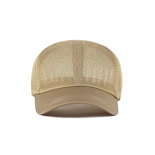 FASHIXD Mesh Baseball Cap for Men Women Summer Breathable Trucker Hats Adjustable Outdoor Sports Running Hats - color: Khaki