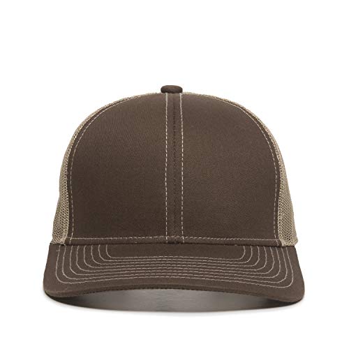 Outdoor Cap Unisex-Adult Outdoor Cap Structured Mesh Back Trucker Cap - color: Brown/Tan