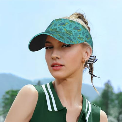 Leopard Print Sunscreen Visor Cap Adjustable Empty Top Outdoor Sports Hat - color: 25