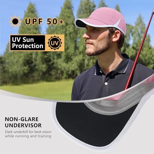 GADIEMKENSD Performance Running Hat, Stretchy Fabric with Vented Mesh for Outdoor Workouts - color: Pink