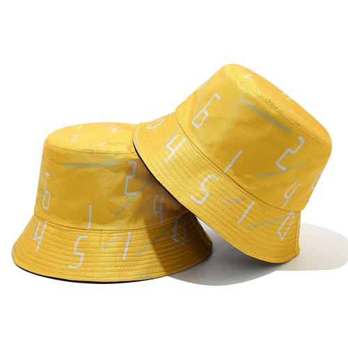 Unisex Print Double-Side-Wear Reversible Bucket Hat - color: Numbers