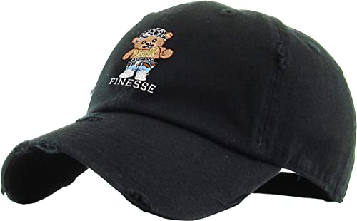 KBETHOS Daddy Dad Hat Pineapple Vacation Baseball Cap Vintage Distressed Classic Polo Style Adjustable - color: Black Finesse Bear Vintage