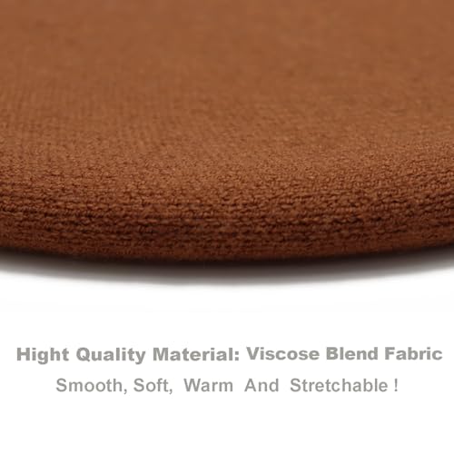 Wheebo Reversible Solid Color French Beret Hat for Women and Girls - color: Chocolate
