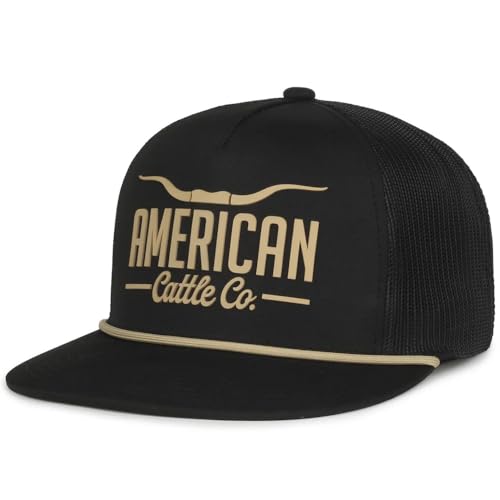 Longhorn Adjustable Snapback Western Hat - color: Black Silicone