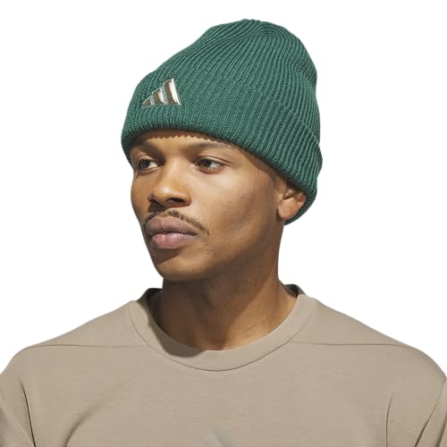 adidas Men's Team Issue Beanie - color: Collegiate Green/Halo Green