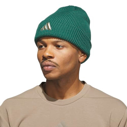 adidas Men's Team Issue Beanie - color: Collegiate Green/Halo Green