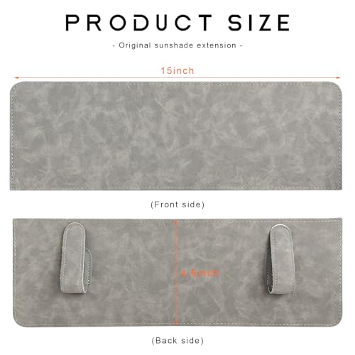 Sun Visor Extender for Car, Anti-Glare Sunvisor Extension Shade Attachment for Safe Driving, Clip-On Sun Blocker Sunshade Extender Protect Driver Passenger from UV Rays (Spot Gray) - color: Spot Gray, size: 1 PCS