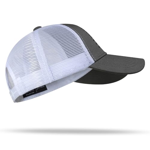 American Flag Trucker Hat - Snapback Hat, Baseball Cap for Men Women - Breathable Mesh Side, Adjustable Fit - for Casual Wear - color: Olive/White
