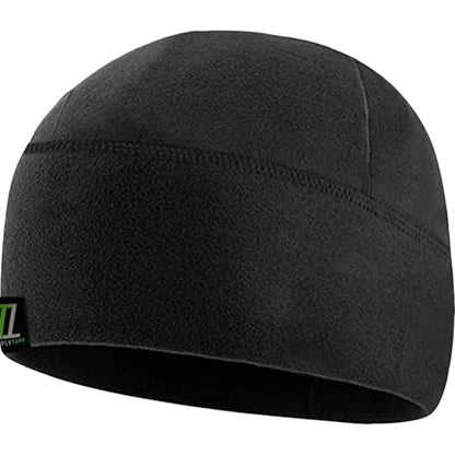 Temple Tape Tactical Fleece Watch Cap Beanie – Skull Cap Fleece Hat - Mens & Women - color: Black, size: One Size