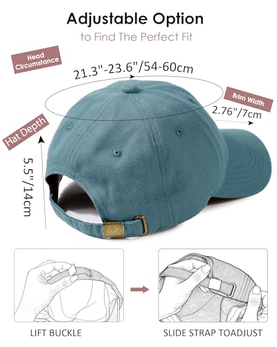 Lvaiz Womens Satin Lined Baseball Cap Washed Cotton Adjustable Dad Hat - color: Green