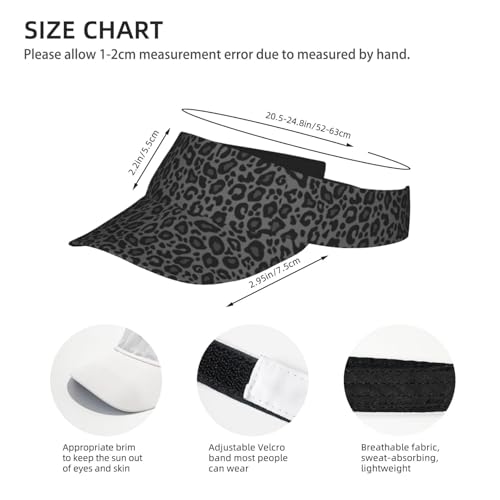 Unisex Adjustable Sports Sun Visor - color: Leopard