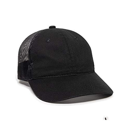 Outdoor Cap Garment Washed Meshback Cap - color: Black