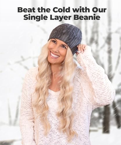 Revony Cable Knit Cuff Beanie for Women – Soft, Cute & Perfect for Everyday Winter Wear - color: Taupe