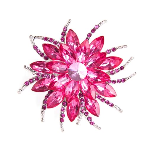 Chic PU Leather Beret for Women, Classic Berets Artist Painter Cap with Rhinestones Accessories - color: Hot Pink