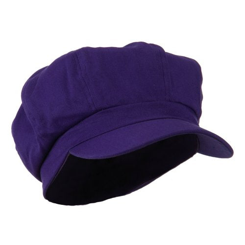 e4Hats.com Cotton Elastic Newsboy Cap - color: Purple, size: XX-Large-3X-Large