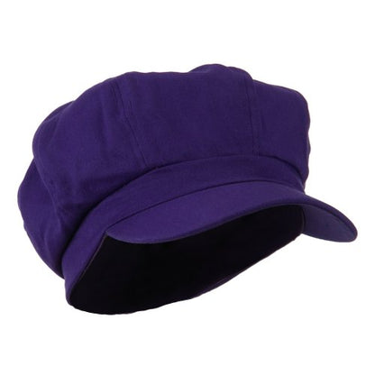 e4Hats.com Cotton Elastic Newsboy Cap - color: Purple, size: XX-Large-3X-Large