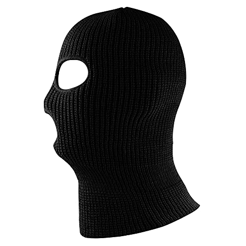 Super Z Outlet Knit Sew Acrylic Outdoor Full Face Cover Thermal Ski Mask One Size Fits Most - color: Black