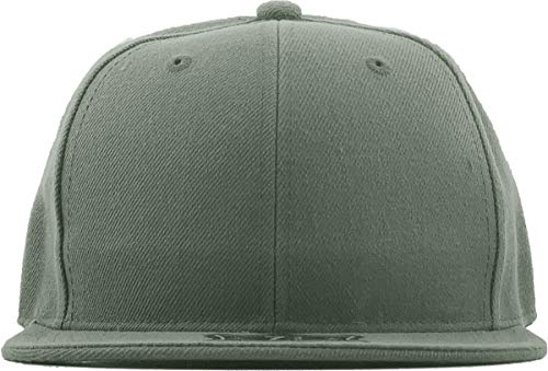 KBETHOS® Original 6 Panel Flat Brim True-Fit Fitted Cap - color: 05. Dark Gray, size: 7 1/8