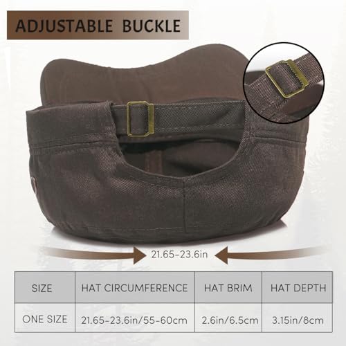 Unisex Classic Cadet Army Hat Flat Top Baseball Cap Military Hats - color: Coffee