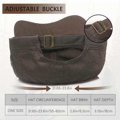 Unisex Classic Cadet Army Hat Flat Top Baseball Cap Military Hats - color: Coffee