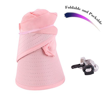 Sun Hats for Women Wide Brim Sun Hat UV Protection Caps Floppy Beach Packable Visor - color: Light Pink