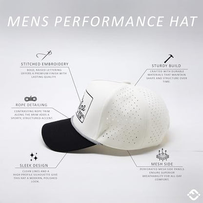 Funky Junque Golf Trucker Hat - color: The Back Nine Social Club - Black/Beige