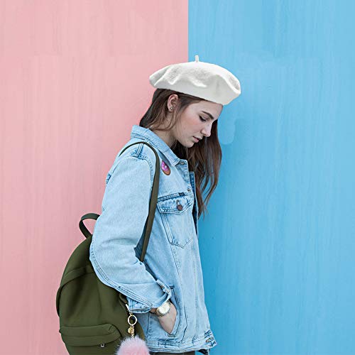 Jolbndcv 6PCS Beret, French Beanie, Outdoor, Winter, Fashion Lady Hat - color: Gray,khaki